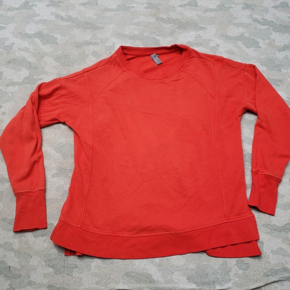 Sweaty Betty Tops - Sweaty Betty Sweatshirt Womens Small Orange Pullover Fleece Gym Fitness